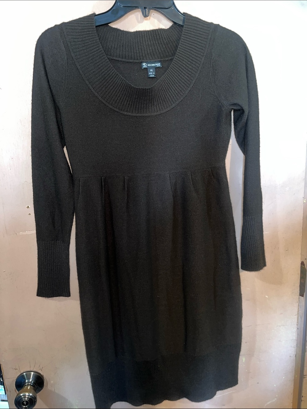new directions Black Long Sleeve Sweater Dress